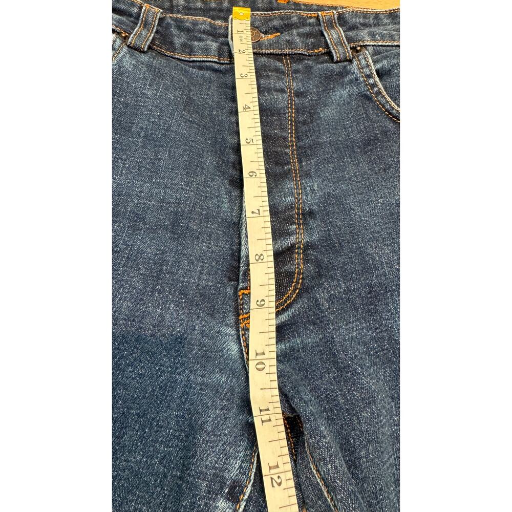 6397 Shorty Cropped Straight Leg Jeans Dark Rinse Wash Size 27 - Picture 9 of 11